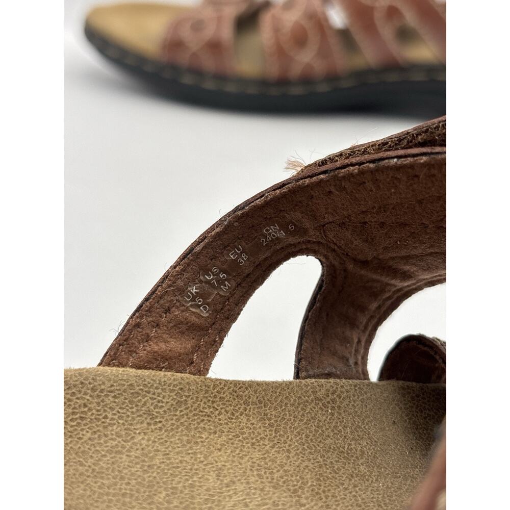 Clarks Leisa Cacti Q Brown Slide Sandals Women Size 7.5 - Picture 8 of 9